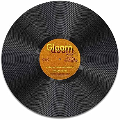 WIRESTER Non-Slip Round Mousepad, Vintage Vinyl Record Orange Mouse Pad for Home, Office and Gaming Desk