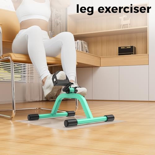 RYGEO Pedal Exerciser Mini Exercise Bike for Leg and Arm Recovery Exercise Lightweight and Portable Floor Bike
