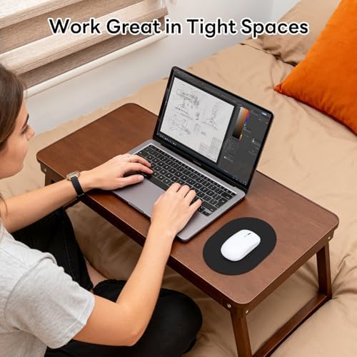 Oval Mouse Pad 6x8in Non-Slip for Laptop,Black