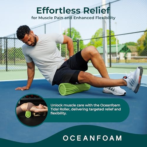 Oceanfoam Tidal Roller - Massage Foam Roller for Exercise (Algae Green)