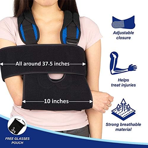 Arm Sling Brace Shoulder Immobilizer (Black) - Small