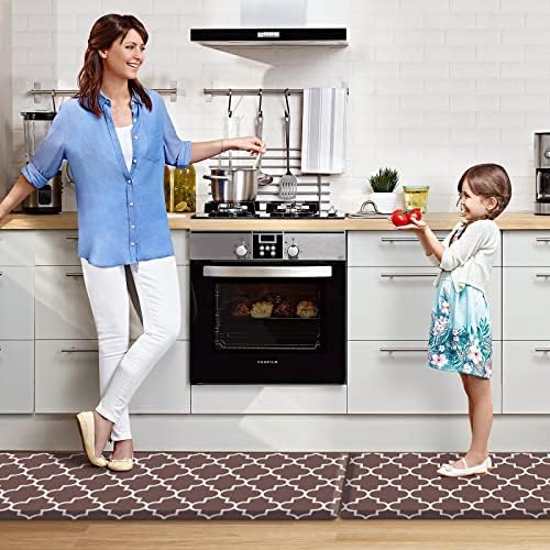 KMAT Kitchen Mat Set of 2,Cushioned Anti-Fatigue Kitchen Mats for Floor