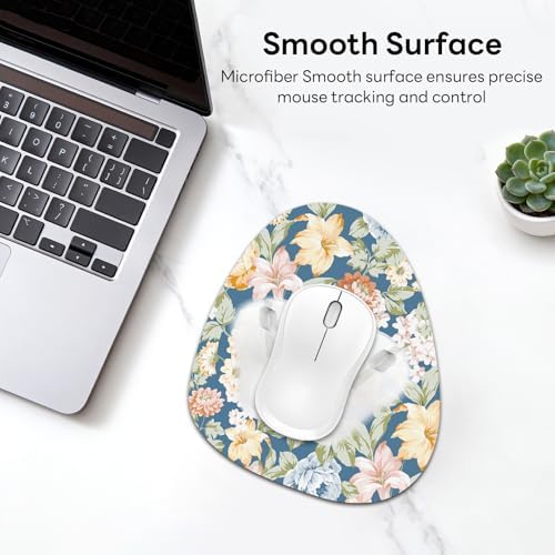 Water Drop Mouse Pad 7.3x8in Non-Slip for Laptop, Daisy