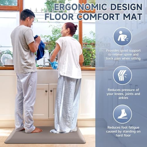 4/5 Inch Thick Kitchen Mats for Floor, StepRite Kitchen Rug for Standing