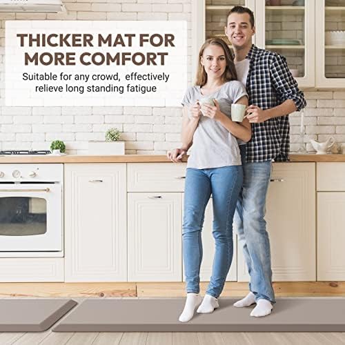 4/5 Inch Thick Kitchen Mat - Cushioned Anti Fatigue Mat for Kitchen Floor