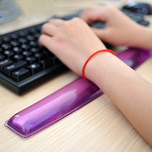 Silicone Gel Keyboard Wrist Rest Set Plus - ABRONDA Keyboard & Mouse Wrist Support Pad Office, Computer, Laptop, Mac - Durable, Comfortable and Pain Relief- Purple Set