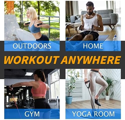 Resistance Bands with Handles and Door Anchor for Home Workouts