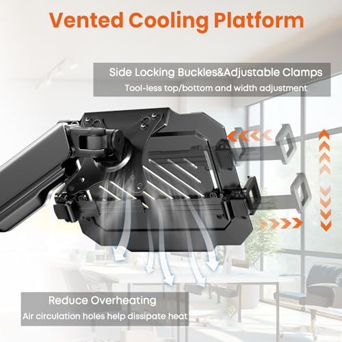2-in-1 Laptop Wall Mount with Detachable Tray for 12-17" Laptops & Monitors
