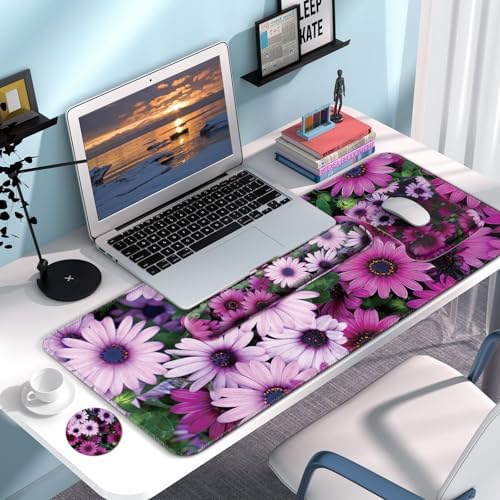 Desk Mat Set Keyboard and Mouse Pad with Wrist Rest Support