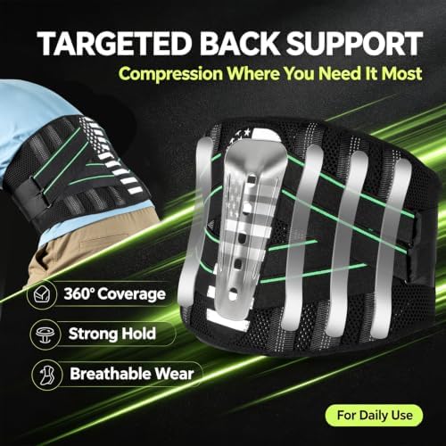 Back Brace for Lower Back Pain Relief with Inflatable Lumbar Support Pad