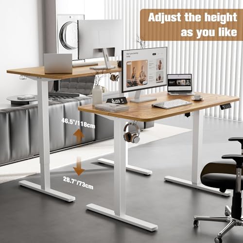 ERGOMAKER 43"x24" Standing Desk, Height Adjustable Sit-Stand Home Office
