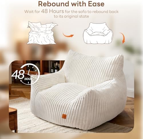 Giant Bean Bag Chair, Oversized Bean Bag Couch for Adults