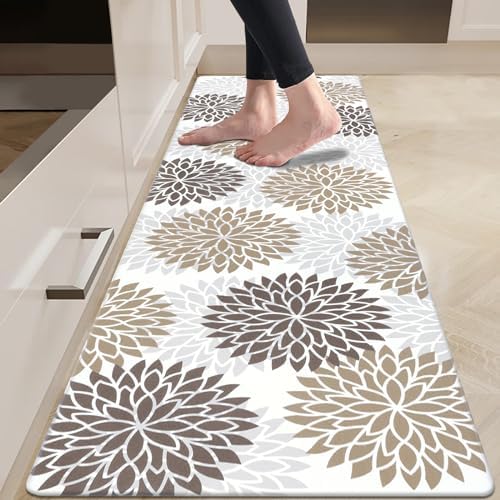 HEBE Anti Fatigue Kitchen Mats for Floor 20"x71", Cushioned Standing Mat
