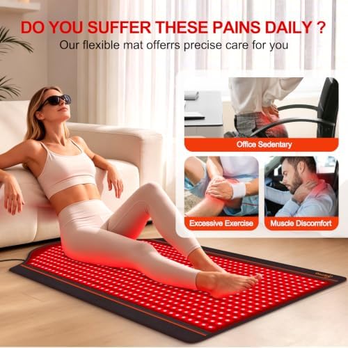 Gracekey FSA Eligible HSA 47.3"x33.9" Red Light Therapy Mat