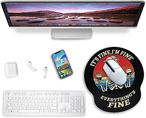 Blusabaca Skeleton Ergonomic Mouse Pad Wrist Rest Mousepad Wrist Support