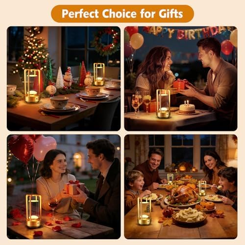 Rechargeable Table Lamp for Outdoor Indoor Portable Lamp with 3 Colors