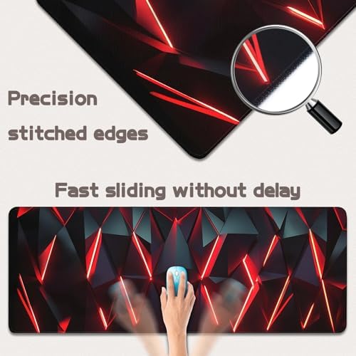 Mouse Pad Gaming - Desk Mat for Keyboard and Mouse - Large Mouse Pads for Desk, Gaming Mousepad with Non-Slip Base, Desks Pad (31.5" X 11.8") for Game, Office and Home