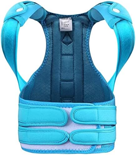 Posture Corrector Adjustable Back Shoulder Straighten Orthopedic Brace Belt for Kyphosis, Chest Slouching and Humpback, Improving Posture Back Posture (Color : Blue, Size : X-Large)