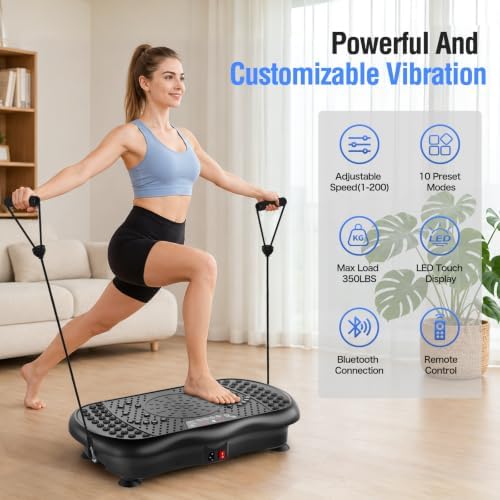 Vibration Plate Exercise Machine with 200 Speeds & 10 Presets