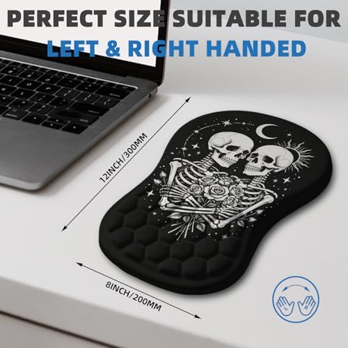 Ergonomic Mouse Pad with Wrist Rest, Memory Foam Wrist Support,Massage Bump