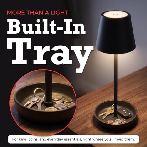 Cordless Table Lamp 2-Pack, Rechargeable Touch Lamp with Remote