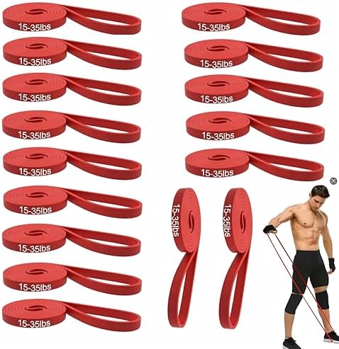 16-Pcs Resistance Bands Set - Premium Elastic Workout Bands for Home Gym, Strength Training, Yoga & Physical Therapy