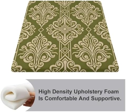Ergonomic Square Memory Foam Seat Cushion Asian Royal Pattern