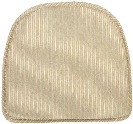 Klear Vu Raindrop The Gripper Non Slip Chair Cushions, Soft & Comfortable Seat Pad, Sitting Pillow for Kitchen, Dining or Office, Nikita Natural, 4 Count (Pack of 1)