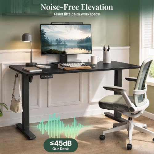 Electric Standing Desk,40in for Home,Office,Gaming,Black