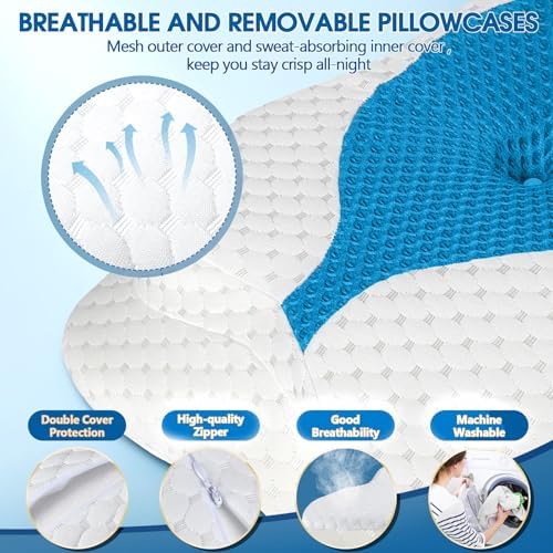 CHxxy Memory Foam Pillows, Cervical Pillow for Neck & Shoulder Pain Relief