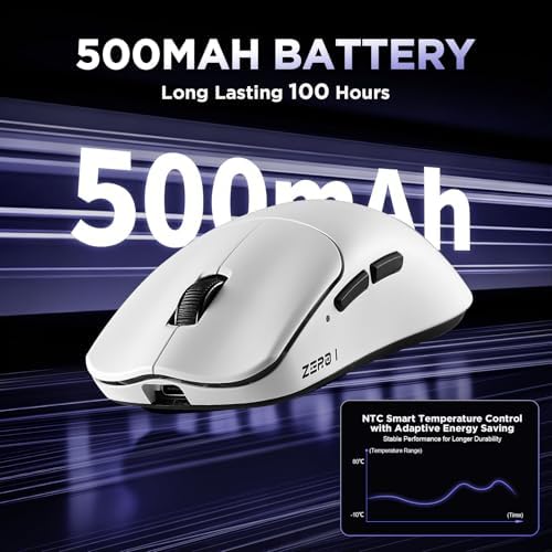 Zero1 Pro Wireless Gaming Mouse,24K DPI White Mouse
