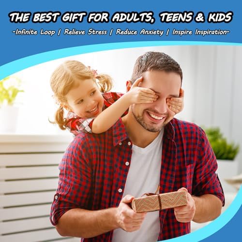 8Pcs Fidget Toys for Kids ADHD Autism Toys Adults EDC Cool Gadgets Desk Toys Fidgets for Classroom Magnetic Fidget Rings Figette Spinner Easter Basket Stuffers Gifts for Teens Boys