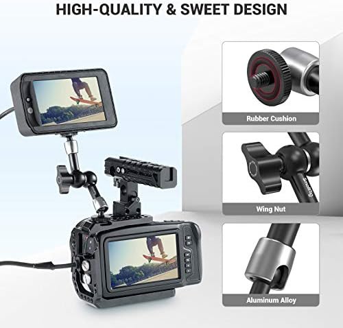 SmallRig 5.5 Inches Adjustable Friction Articulating Magic Arm, with Both 1/4" Screw for LCD Monitor/LED Lights