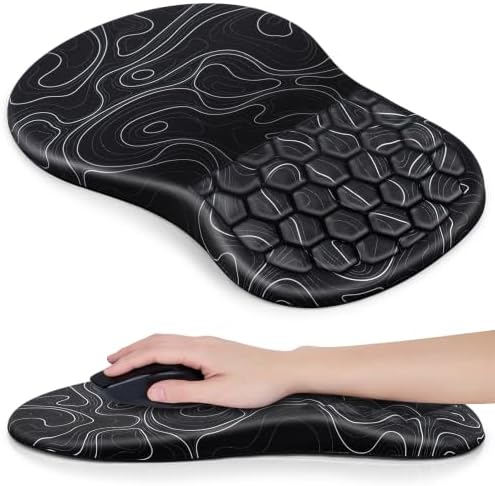 Canjoy Mouse Pad with Wrist Rest, Ergonomic Wrist Support with Massage