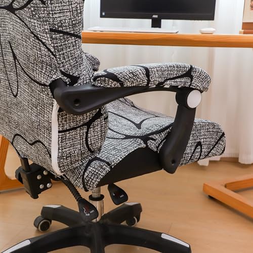 FORCHEER Gaming Chair Cover with Armrest Covers Printed Stretch Racing Computer Chair Slipcover Set Washable 4 Pieces