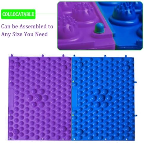 Foot Massage Mat Acupressure Reflexology Toe Plate Massage Pad Bathroom Yoga Anti-Slip Outdoor Game Punishment Mat (Purple)