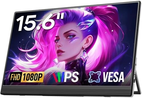 Dopesplay 15.6" Portable Monitor, FHD 1080P Laptop Screen Extender