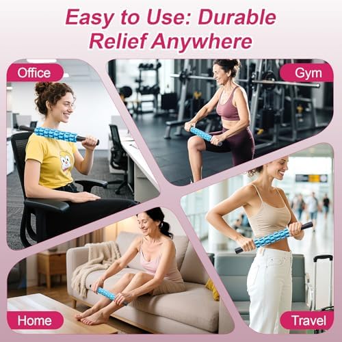 ZanLLW Massage Roller, Muscle Roller Stick, Therapy Roller Stick for Legs, Calf, Thigh, Lipo Roller for Relief Muscles, Deep Tissue Massage Rolling Pin for Trigger Points, Help Sore Muscle Recovery