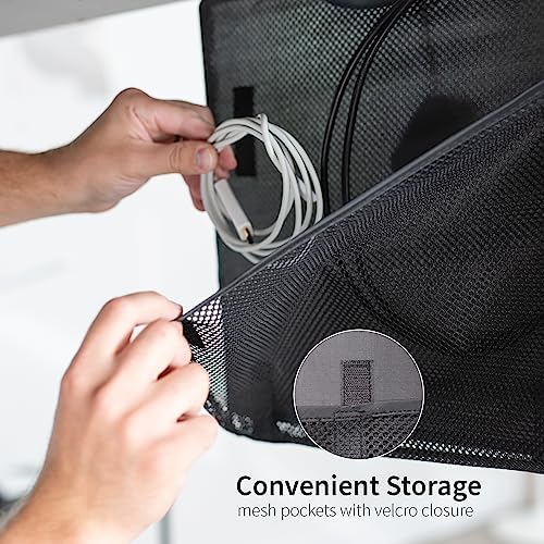 VIVO Black Under Desk 30 in Cable Management Sleeve, DESK-SKIRT-30