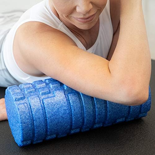 The Original Body Roller - High Density Foam Roller Massager for Deep Tissue Massage of the Back and Leg Muscles - Self Myofascial Release of Painful Trigger Point Muscle Adhesions (Blue)