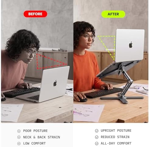 Model-X 2.0 Laptop Stand, Laptop Stand for Desk Adjustable Height
