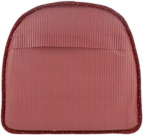 Klear Vu Raindrop The Gripper Non Slip Chair Cushions, Soft & Comfortable Seat Pad, Sitting Pillow for Kitchen, Dining or Office, 2 Count (Pack of 1), 01 Red