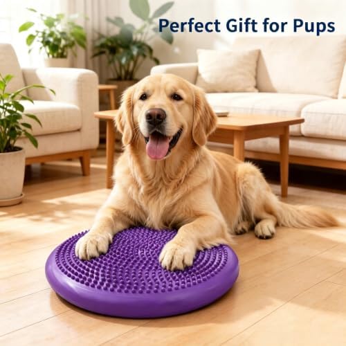 Wobble Cushion Balance Disc, Extra Thick Sensory Pad for Kids & Adults, Flexible Seating Core Strength Trainer for Posture Correction, Desk, Yoga & Stability Workout with Pump