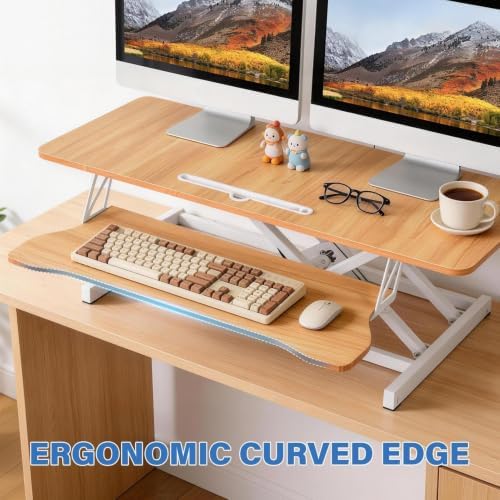 37" Height Adjustable Standing Desk Converter, Stand up Desk Riser
