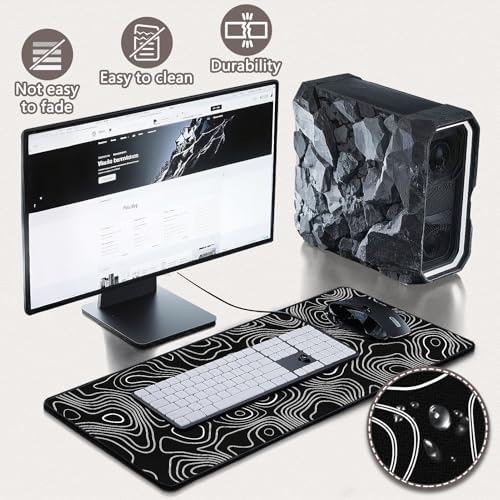 Mouse Pad Gaming - Desk Mat for Keyboard and Mouse - Large Mouse Pads for Desk, Gaming Mousepad with Non-Slip Base, Desks Pad (31.5" X 11.8") for Game, Office and Home