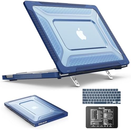 SEYMAC stock Case for MacBook Neo (A18 Pro) 2026 13 inch, Shock-Absorbing Protection with Folding Stand &Mouse Pad Case for MacBook Neo (A18 Pro) 2026 13 inch, Blue