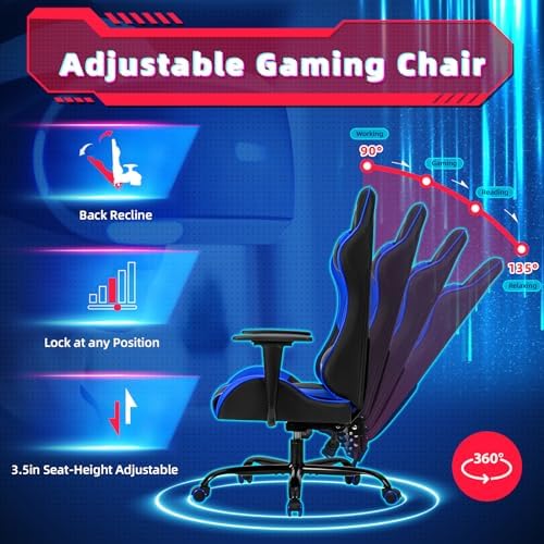 ECOTOUGE Ergonomic PC Gaming Massage Recliner Chair