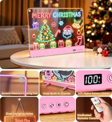 16.8" LED Drawing Board for Kids, Toys for Girls 3+ Birthday Gifts