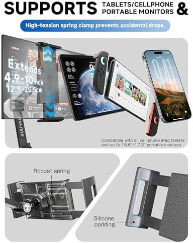 Portable Monitor Stand for 15.6'',17.3'', Tablet Stand Holder for iPad