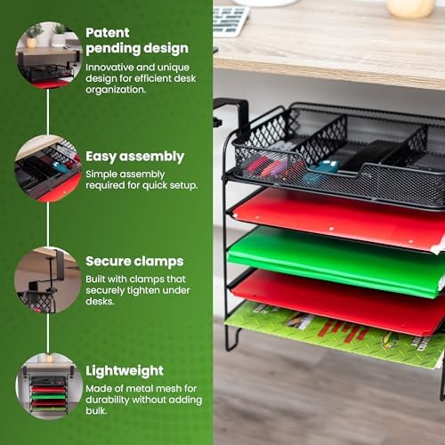 File Organizer that Attaches Under the Desk